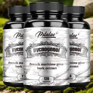 Pycnogenol - French Maritime Pine Bark Extract, Black Pepper Extract - Heart and Skin Health - 120 Capsules