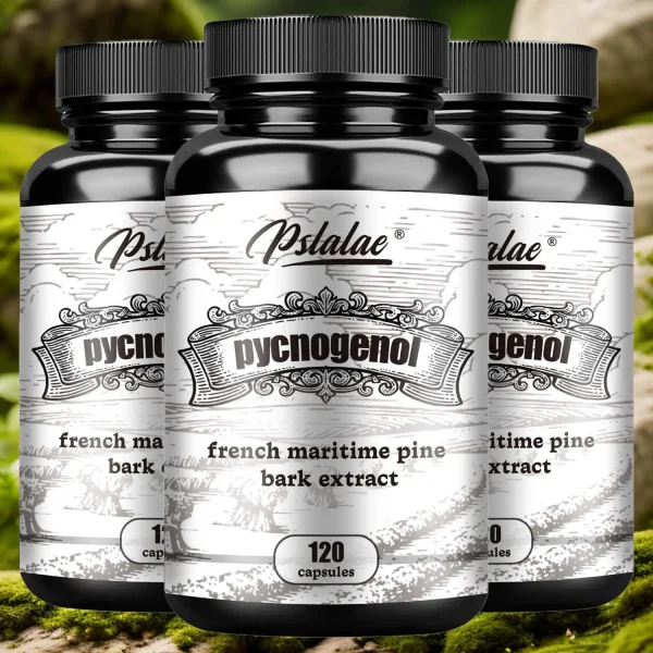 Pycnogenol - French Maritime Pine Bark Extract, Black Pepper Extract - Heart and Skin Health - 120 Capsules