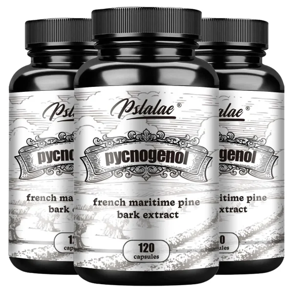 Pycnogenol - French Maritime Pine Bark Extract, Black Pepper Extract - Heart and Skin Health - 120 Capsules - Image 8