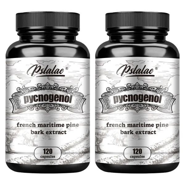 Pycnogenol - French Maritime Pine Bark Extract, Black Pepper Extract - Heart and Skin Health - 120 Capsules - Image 7