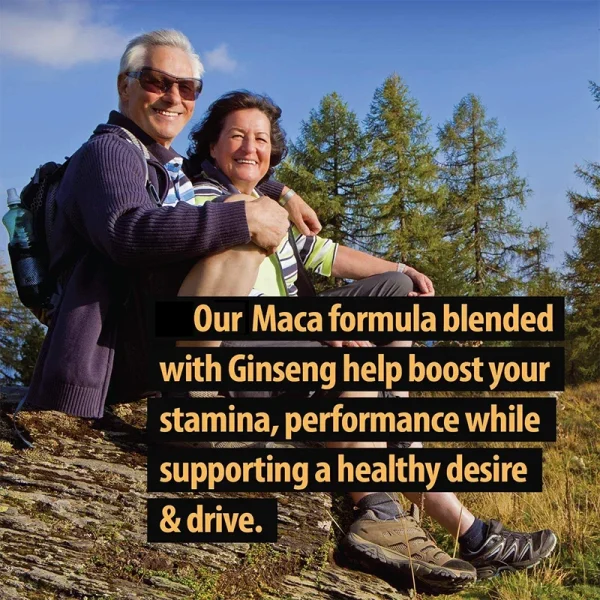 Maca Root Ginseng Supplement - Supports Energy, Muscle Growth, Endurance, Focus & Anti-Fatigue, 120 Veggie Capsules - Image 3