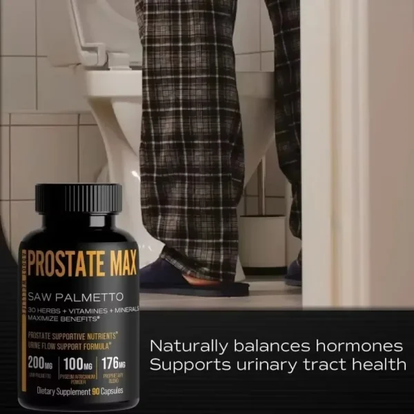 With Saw Palmetto and 30 Powerful Herbal Extracts, Minerals and Vitamins to Maximize Prostate Health, 90 Capsules - Image 2