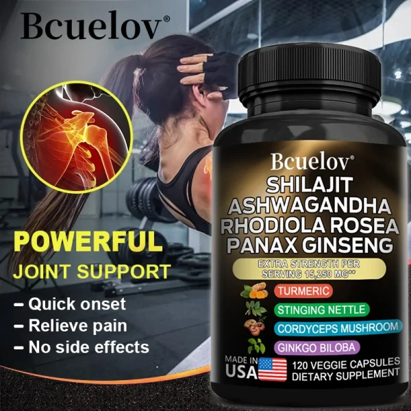 Shilajit Resin Himalaya Capsules - 15250 mg - Combination of Ashwagandha, Ginseng, Cordyceps, Ginkgo, Turmeric - Image 5