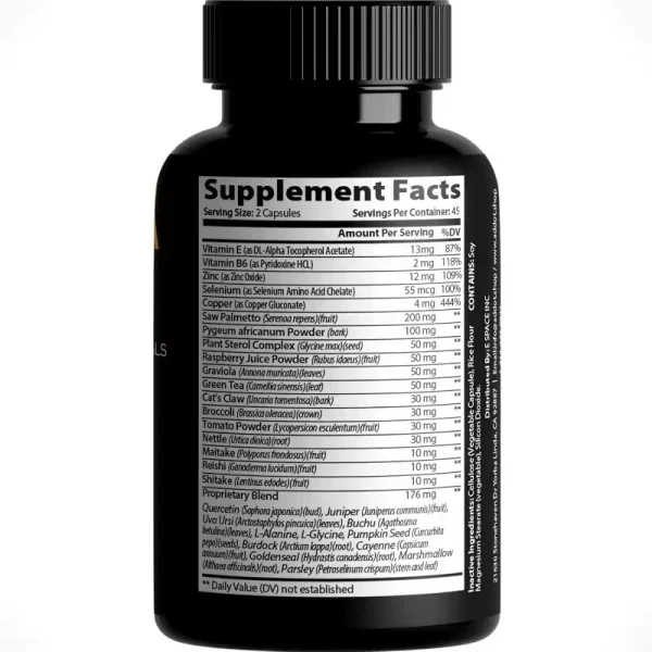 With Saw Palmetto and 30 Powerful Herbal Extracts, Minerals and Vitamins to Maximize Prostate Health, 90 Capsules - Image 13