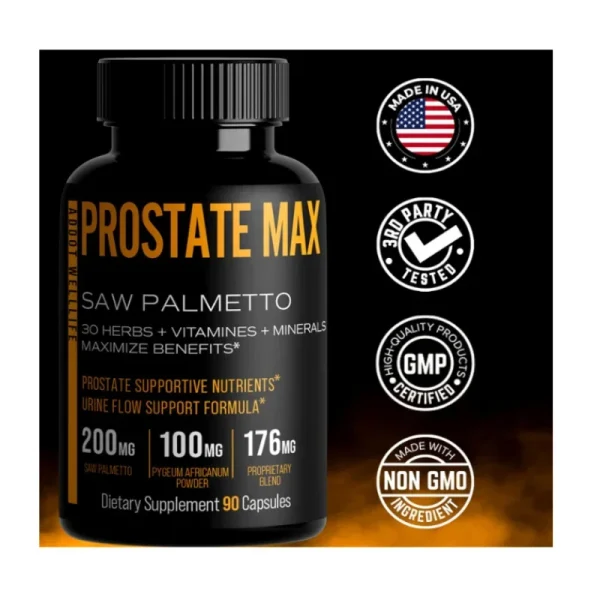 With Saw Palmetto and 30 Powerful Herbal Extracts, Minerals and Vitamins to Maximize Prostate Health, 90 Capsules - Image 8